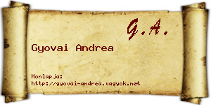 Gyovai Andrea névjegykártya